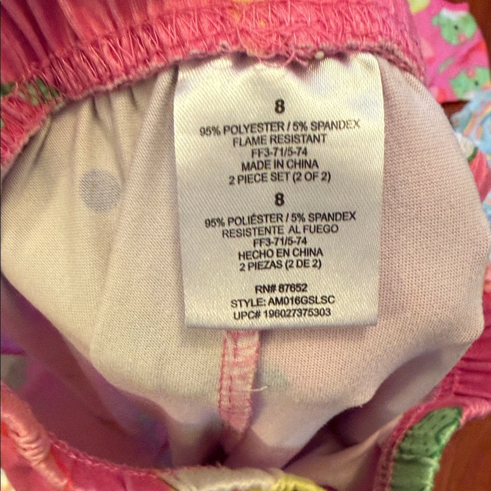 Kids Cartoon Pajama Set - Pink and Blue - Picture 9 of 14